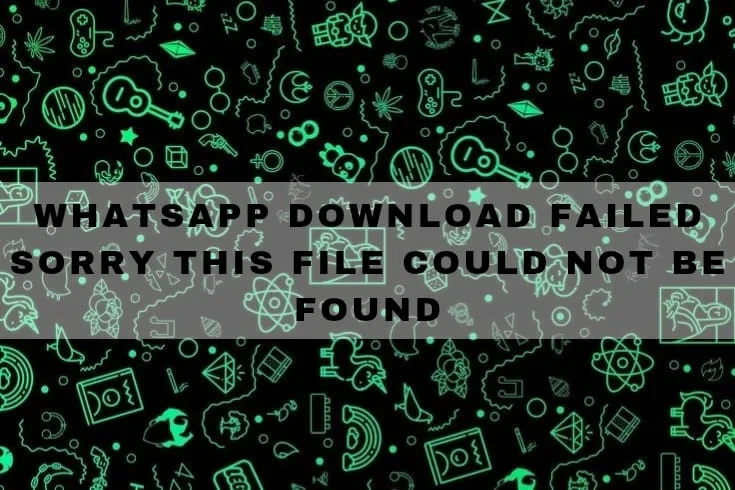 Whatsapp Download Failed: Sorry This File Could Not Be Found